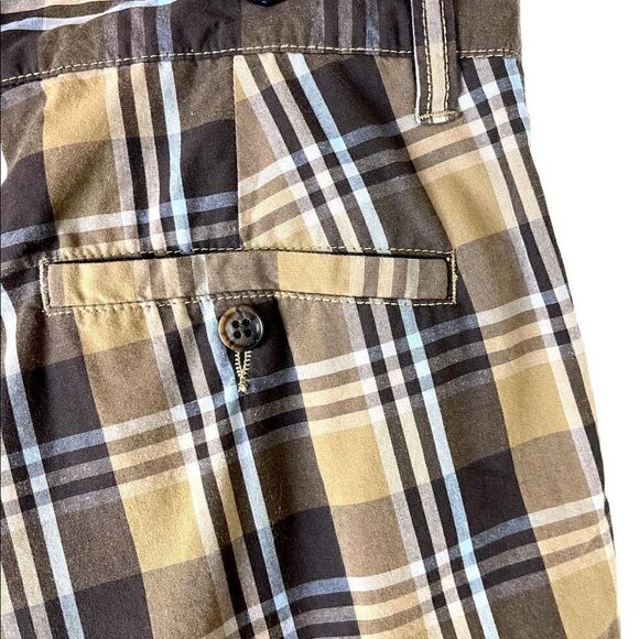 Men’s Flat Front Plaid Shorts by Blue Size 34 - Picture 7 of 10